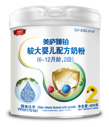 优贝娱乐臻铂较大婴儿配方奶粉450克-2段