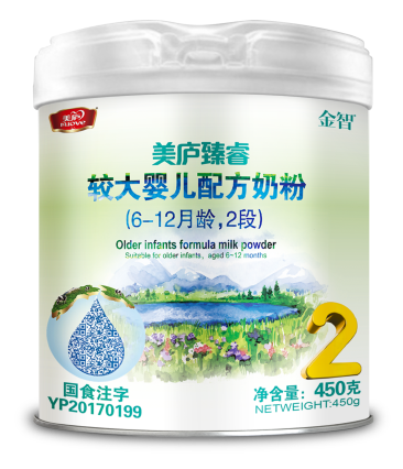 优贝娱乐臻睿较大婴儿配方奶粉450克-2段