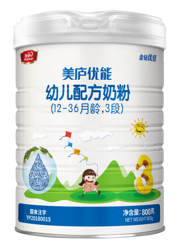 优贝娱乐优能幼儿配方奶粉800克3段